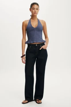 Indigo Halter Top