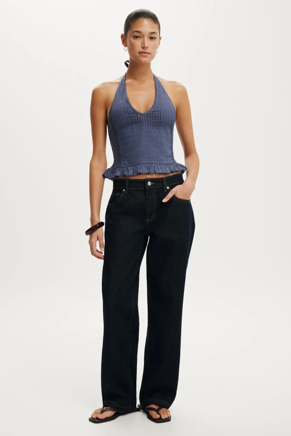Indigo Halter Top