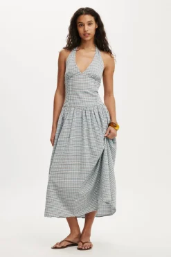 Kaity Halter Midi Dress