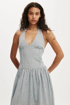 Kaity Halter Midi Dress