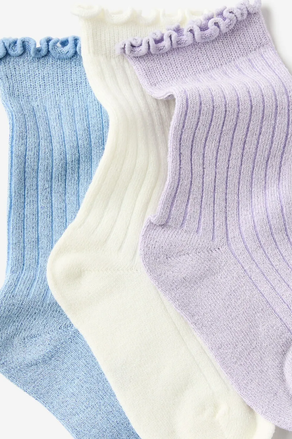Kids 3Pk Sparkle Socks