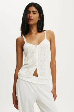 Knit Button Through Cami