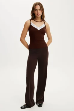 Lace Trim Longline Cami