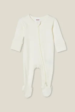 Littlie Organic Long Sleeve Zip All In One Romper