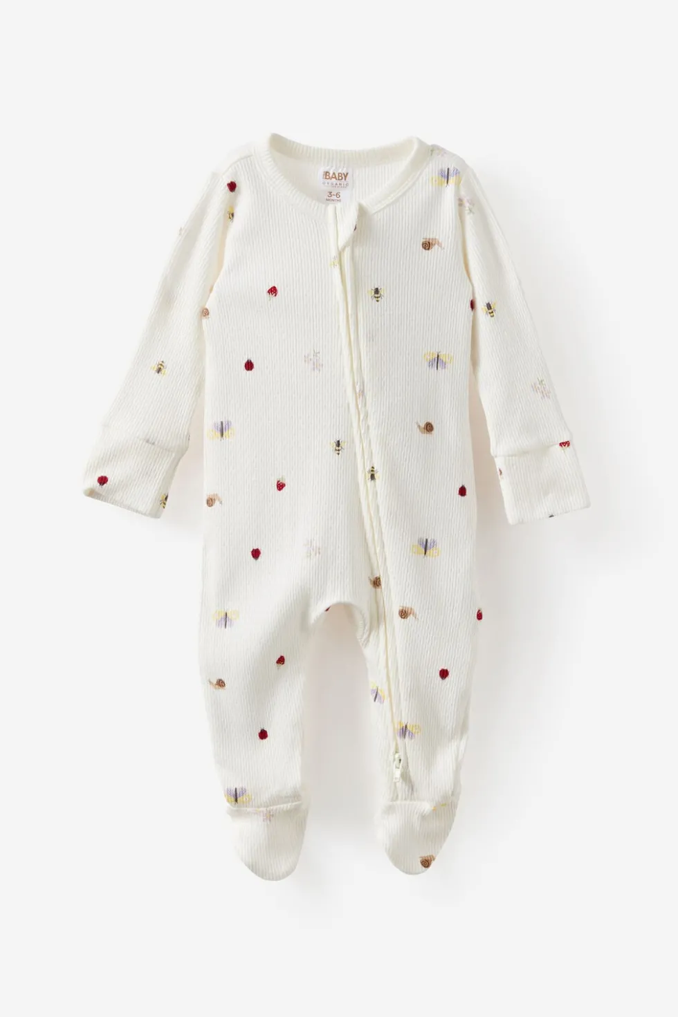 Littlie Organic Long Sleeve Zip All In One Romper