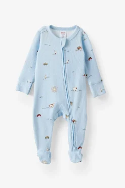 Littlie Organic Long Sleeve Zip All In One Romper