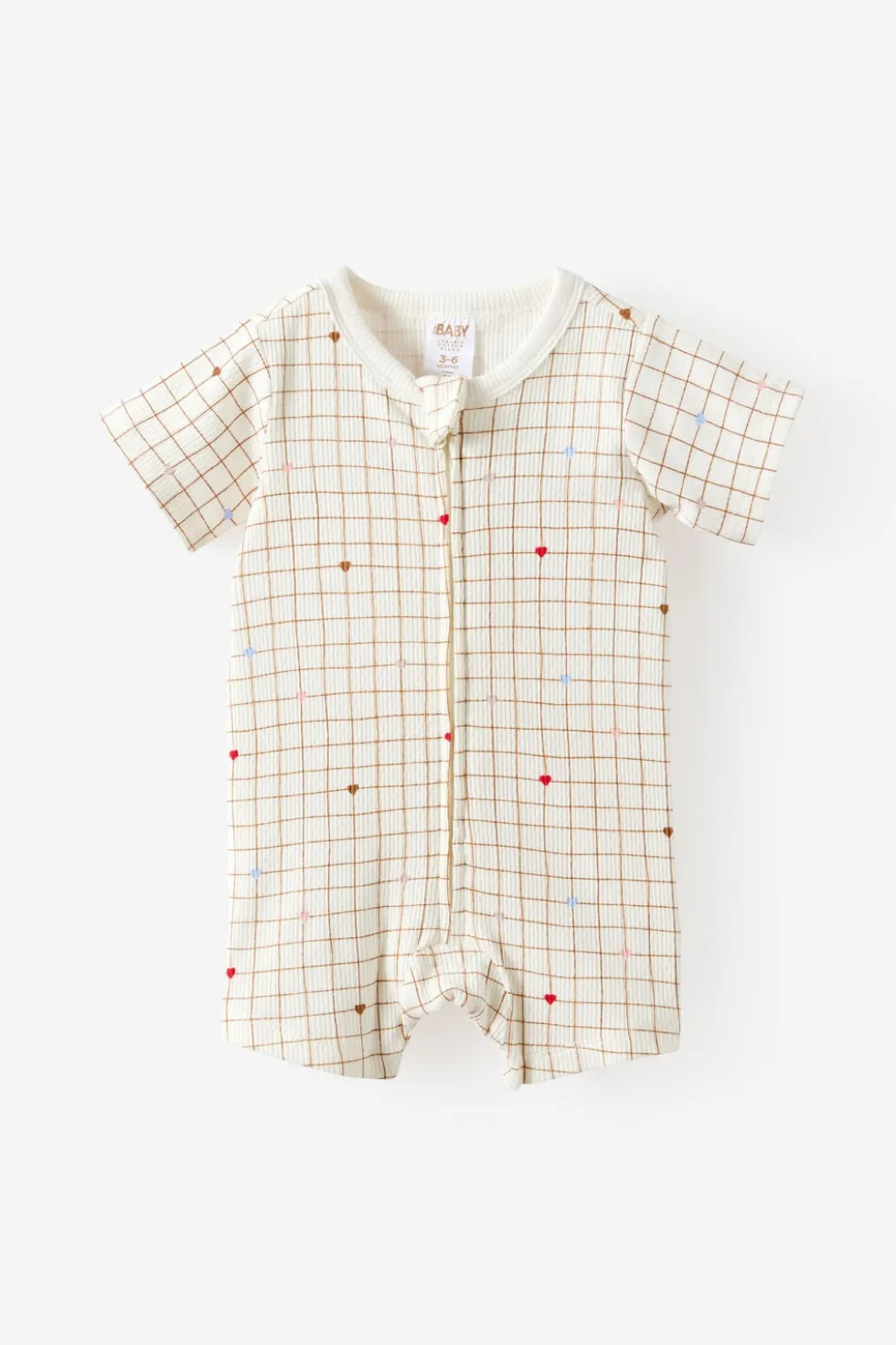 Littlie Organic Short Sleeve Zip All In One Romper