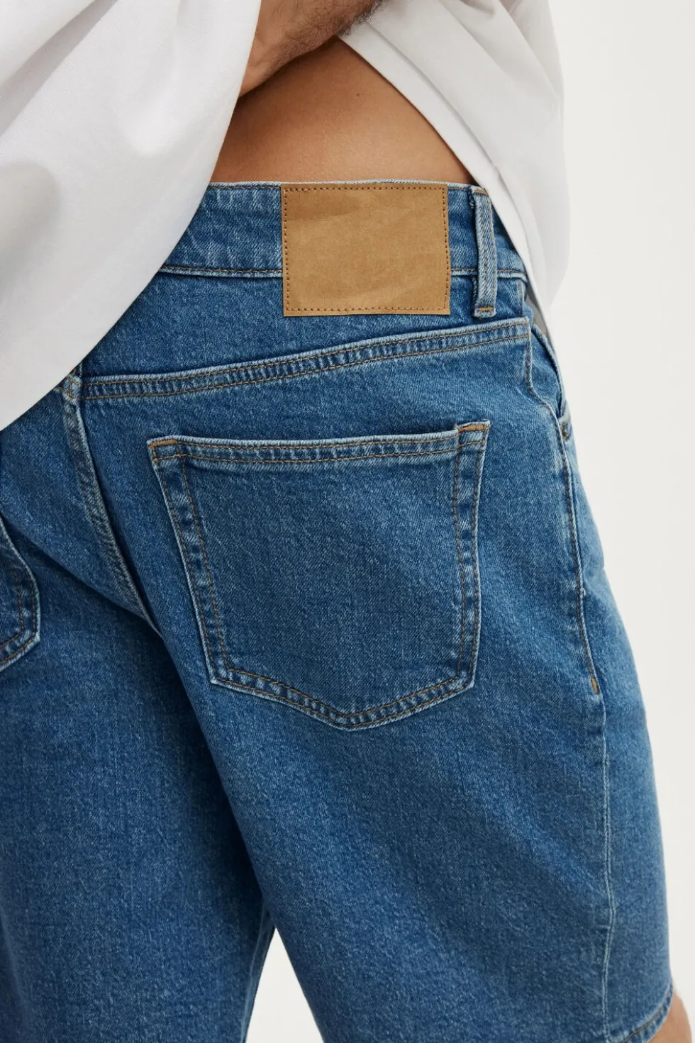 Loose Straight Denim Short