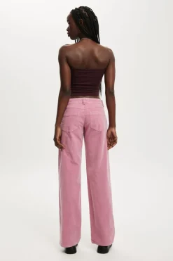 Low Rise Straight Cord Pant