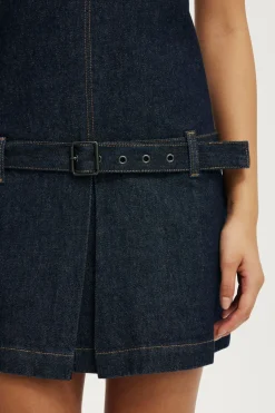 Luisa Belted Denim Mini Dress