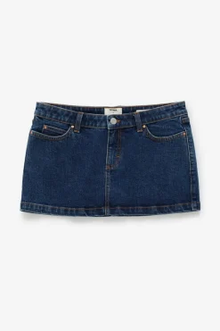 Micro Low Denim Skirt