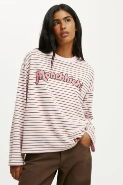 Monchhichi LS Oversized Graphic Tee