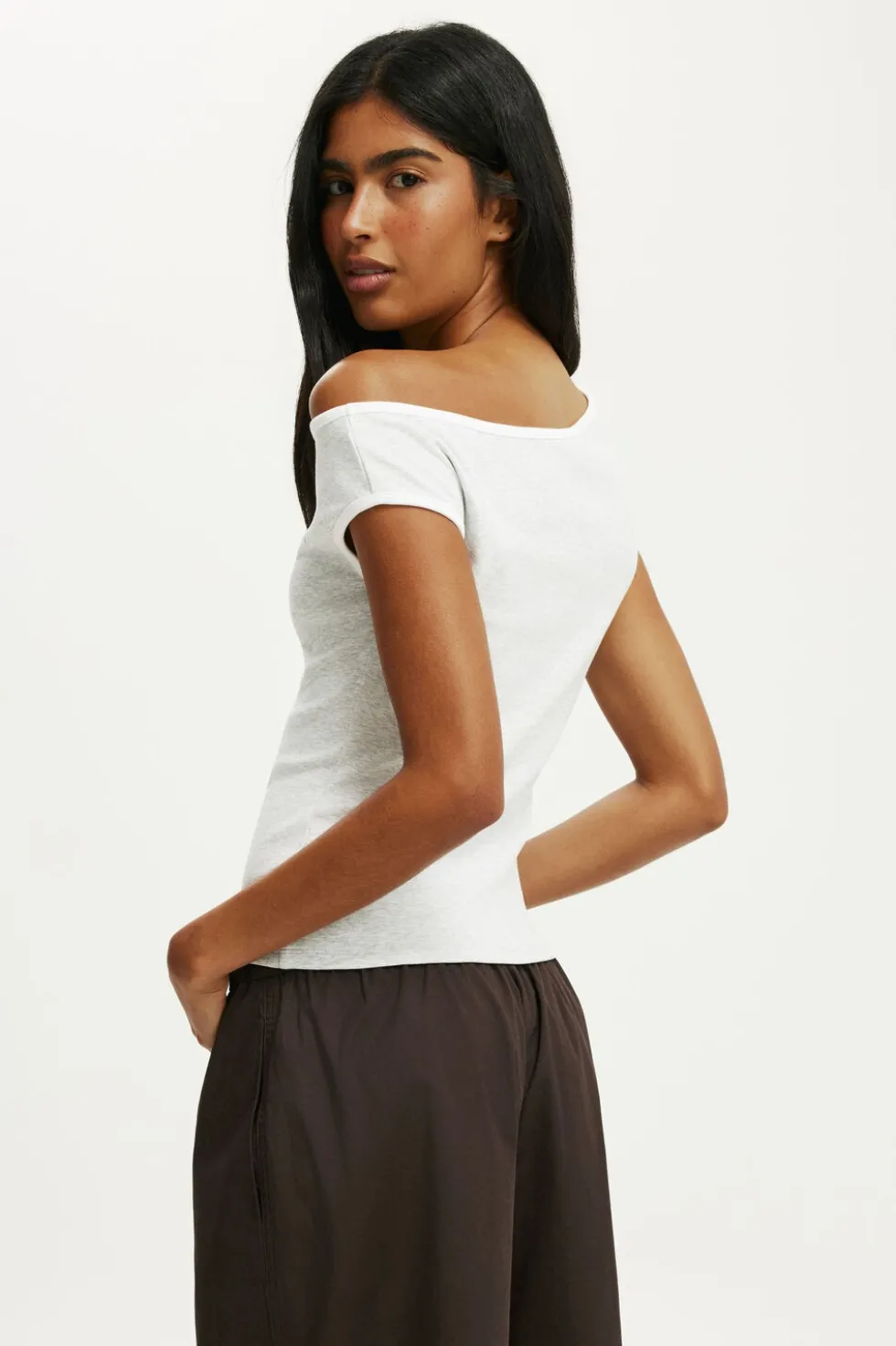 Off Shoulder Graphic Tee