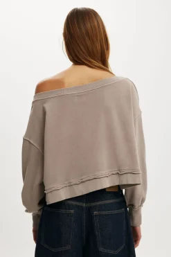 Off Shoulder Sweatshirt