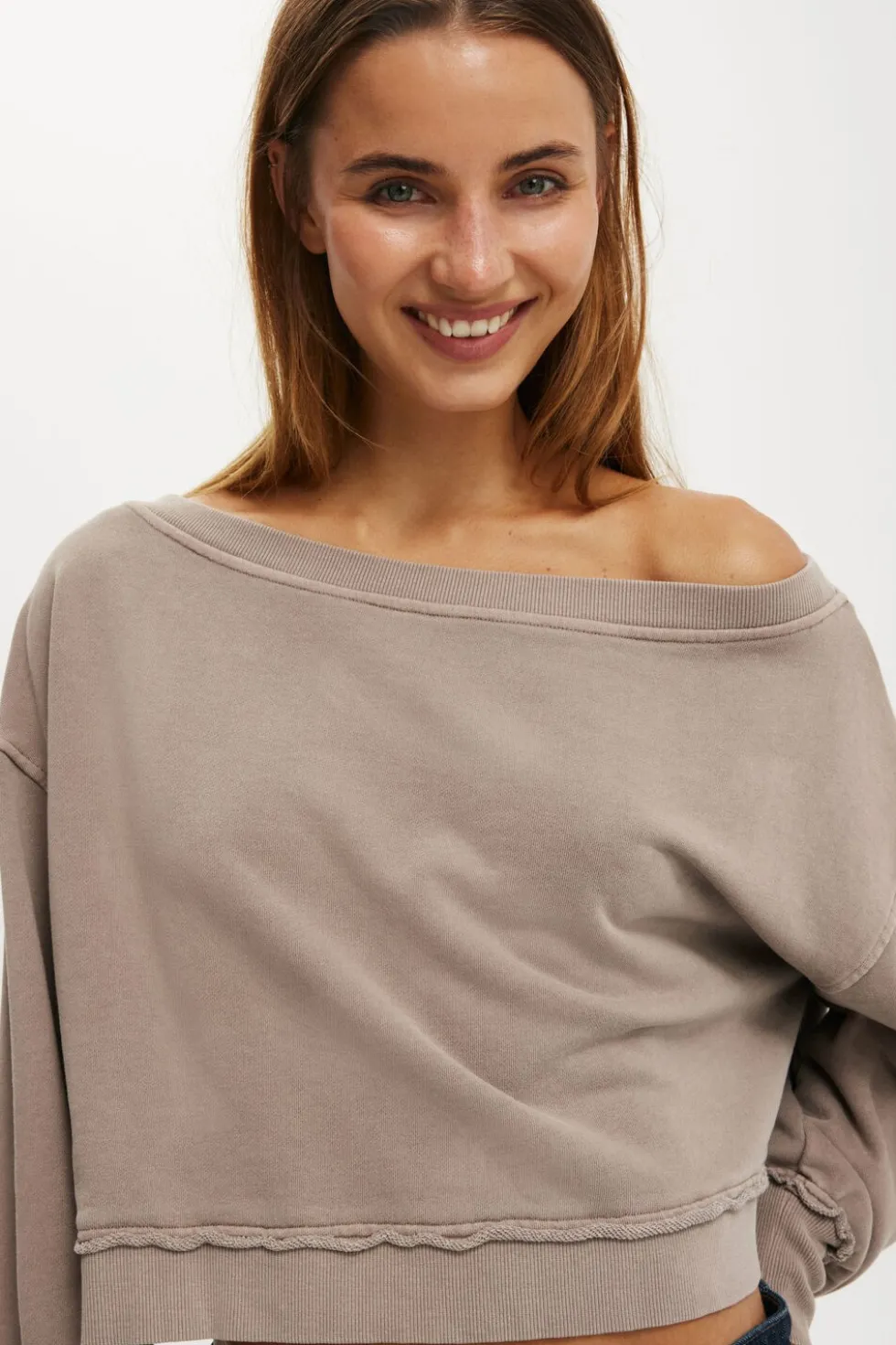 Off Shoulder Sweatshirt