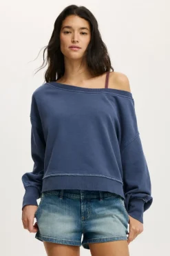 Off Shoulder Sweatshirt