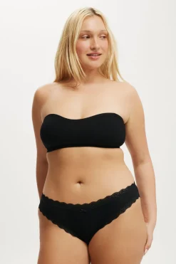 Organic Cotton Lace Bikini Brief