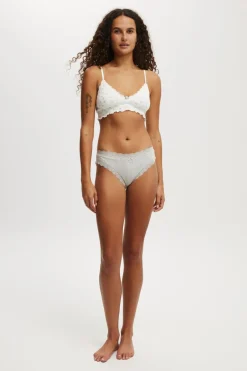 Organic Cotton Lace Bikini Brief