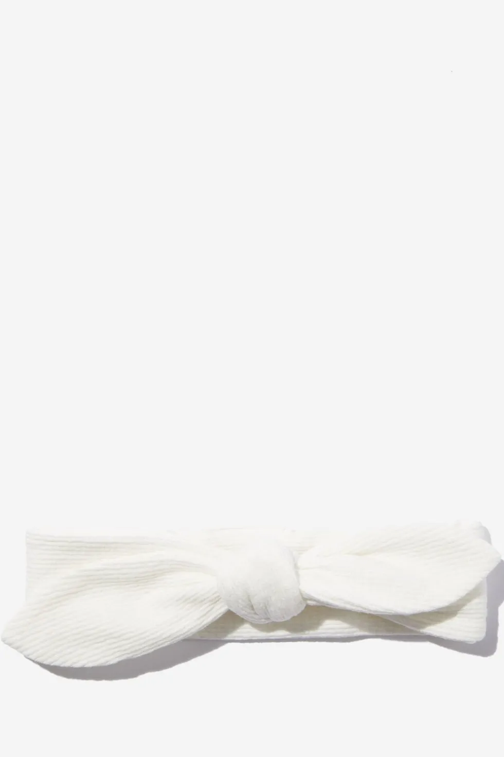 Organic Pointelle Bow Headband