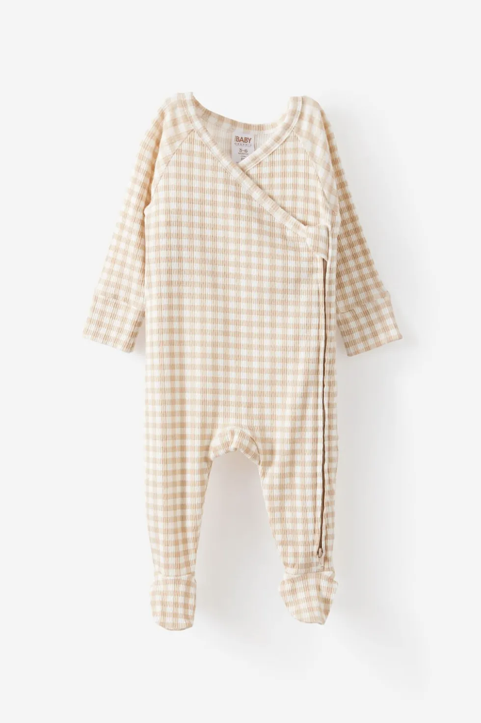 Organic Pointelle Cross Over Zip All In One