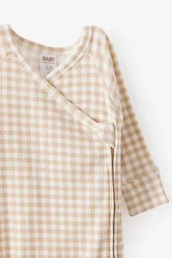 Organic Pointelle Cross Over Zip All In One