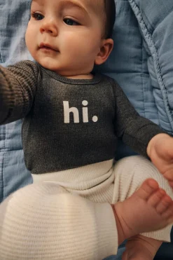 Organic Pointelle Long Sleeve Bubbysuit