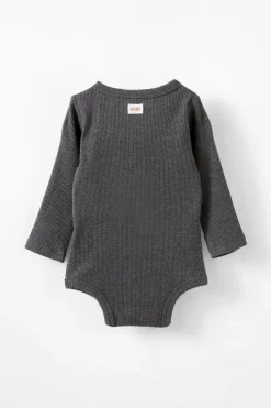 Organic Pointelle Long Sleeve Bubbysuit