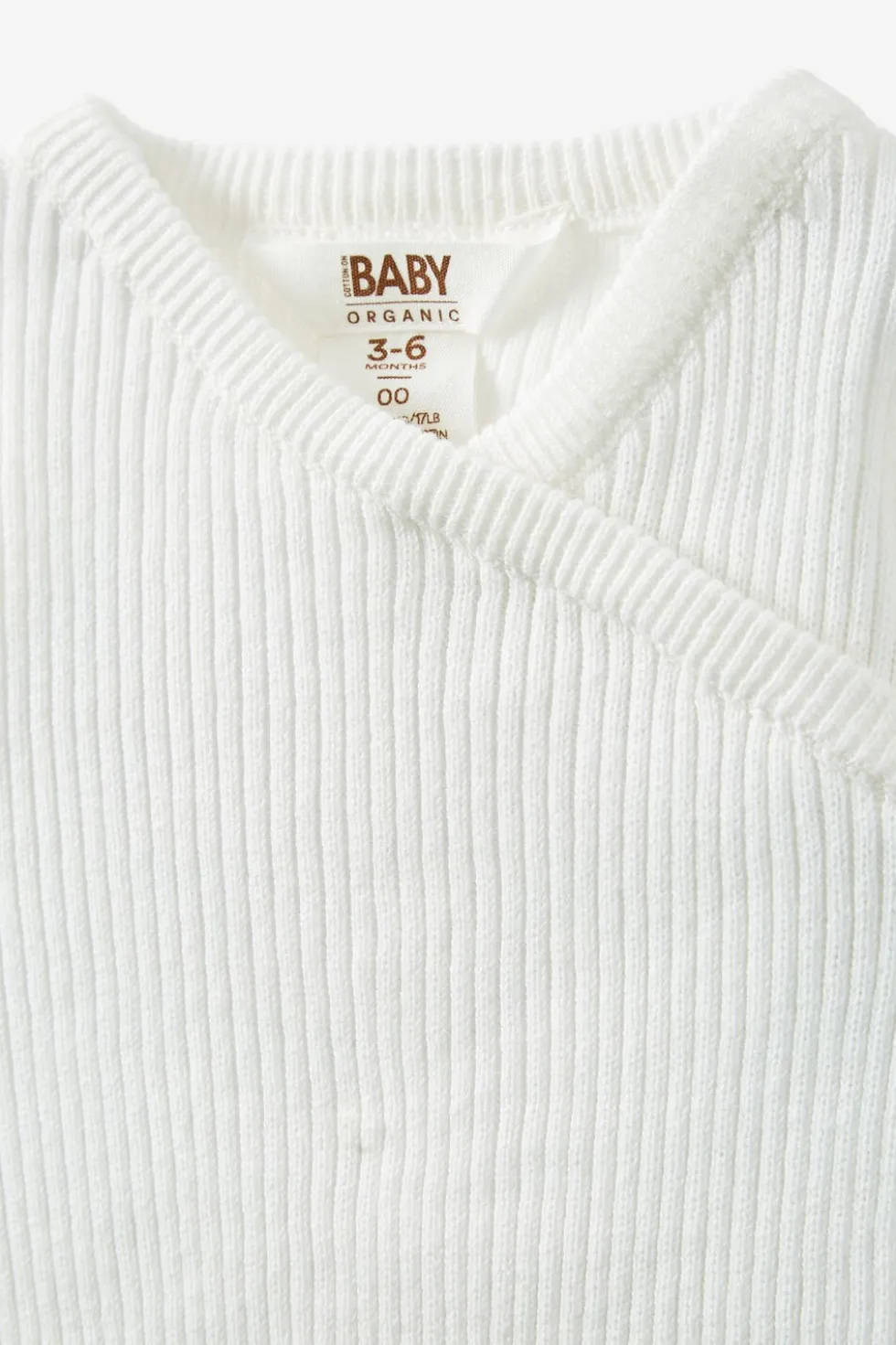 Organic Rib Knit Cross Over Tie Bubbysuit