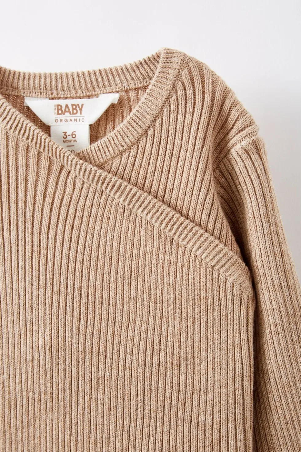 Organic Rib Knit Cross Over Tie Bubbysuit