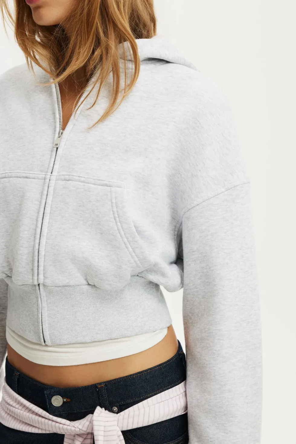 Oversized Zip Through Hoodie