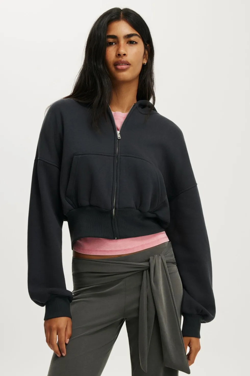 Oversized Zip Through Hoodie