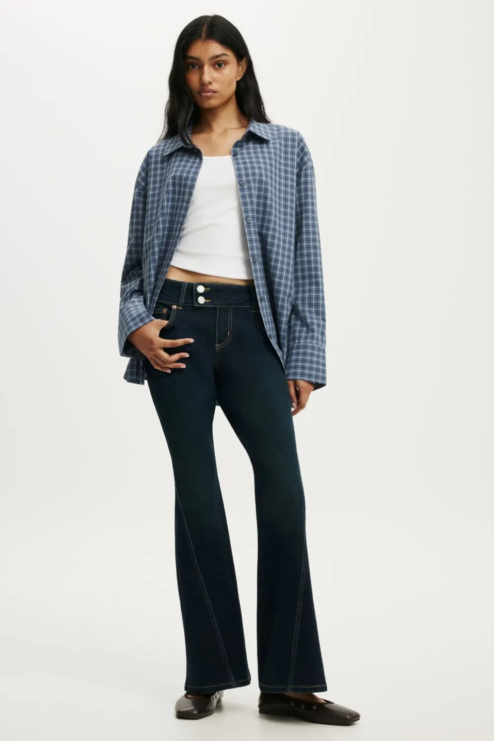 Petite Mid Rise Bootcut Jean