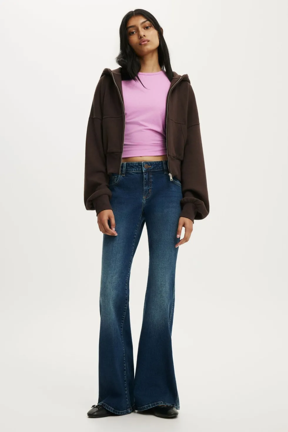 Petite Mid Rise Bootcut Jean