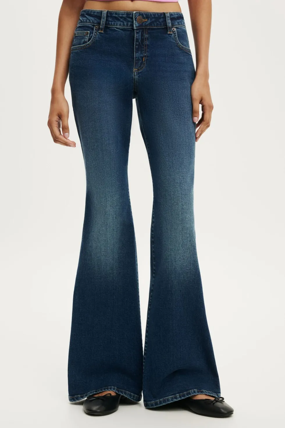 Petite Mid Rise Bootcut Jean