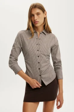 Peyton Gathered Long Sleeve Shirt