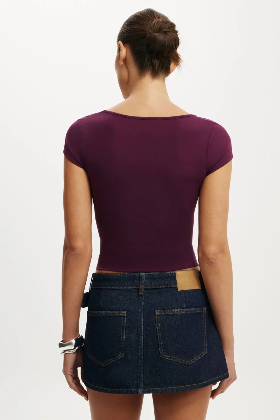 Pleated Micro Wrap Skirt