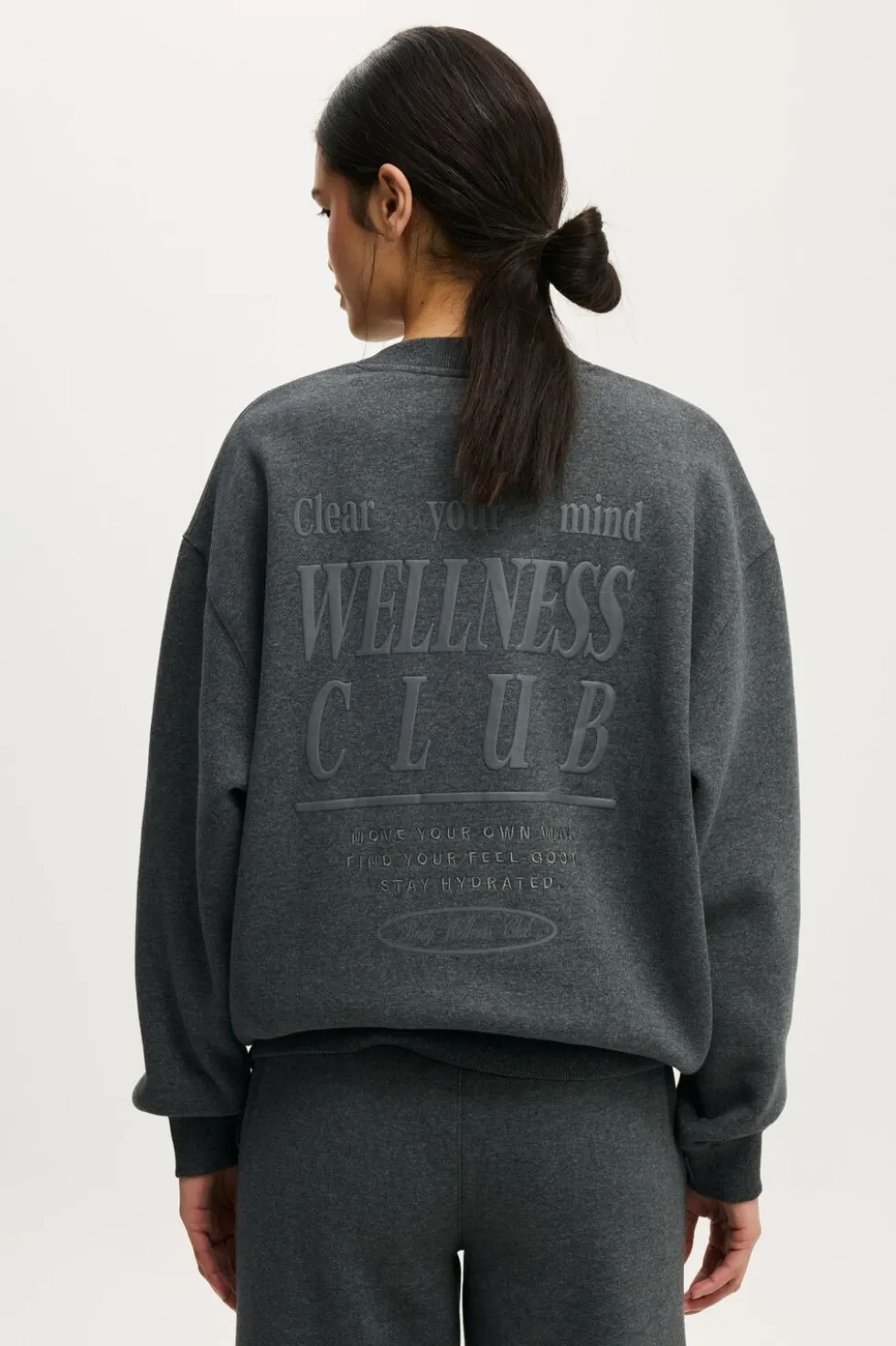 Plush Graphic Crew Sweatshirt