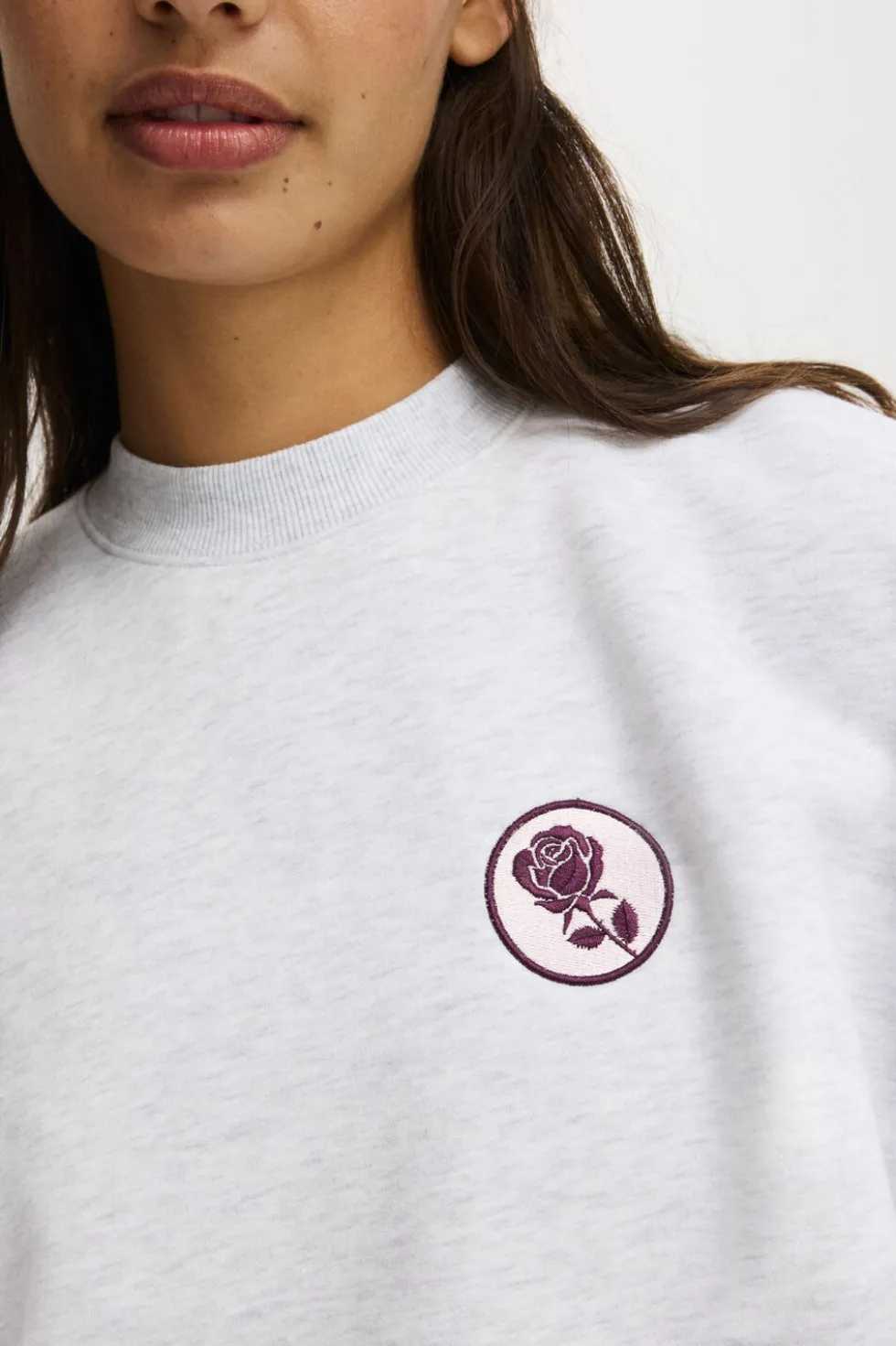 Plush Graphic Crew Sweatshirt
