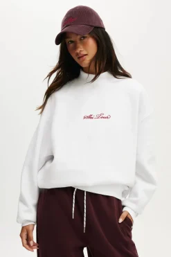 Plush Mock Neck Sweatshirt