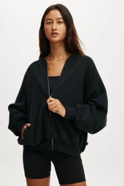 Plush Zip Through Bomber