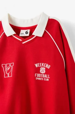 Polo Collar Fleece Top