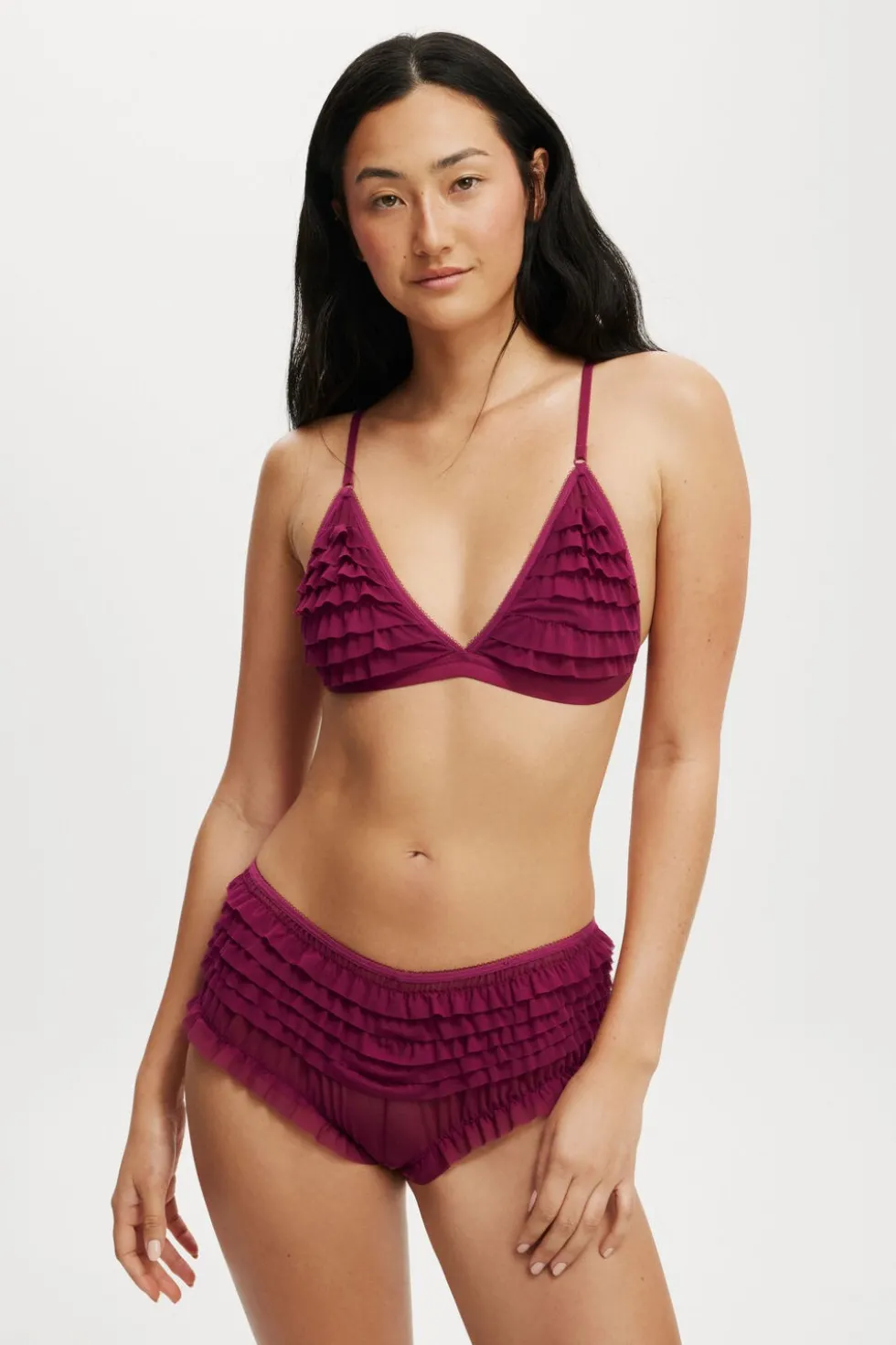 Rara Ruffle Triangle Bralette