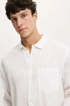 Relaxed Linen Long Sleeve Shirt