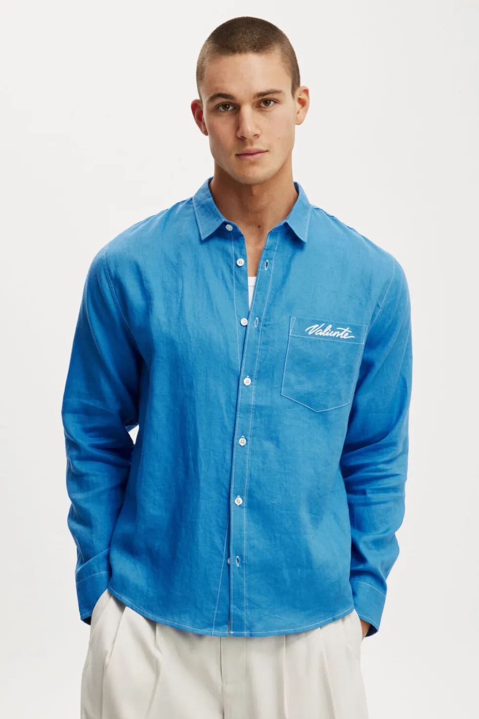 Relaxed Linen Long Sleeve Shirt