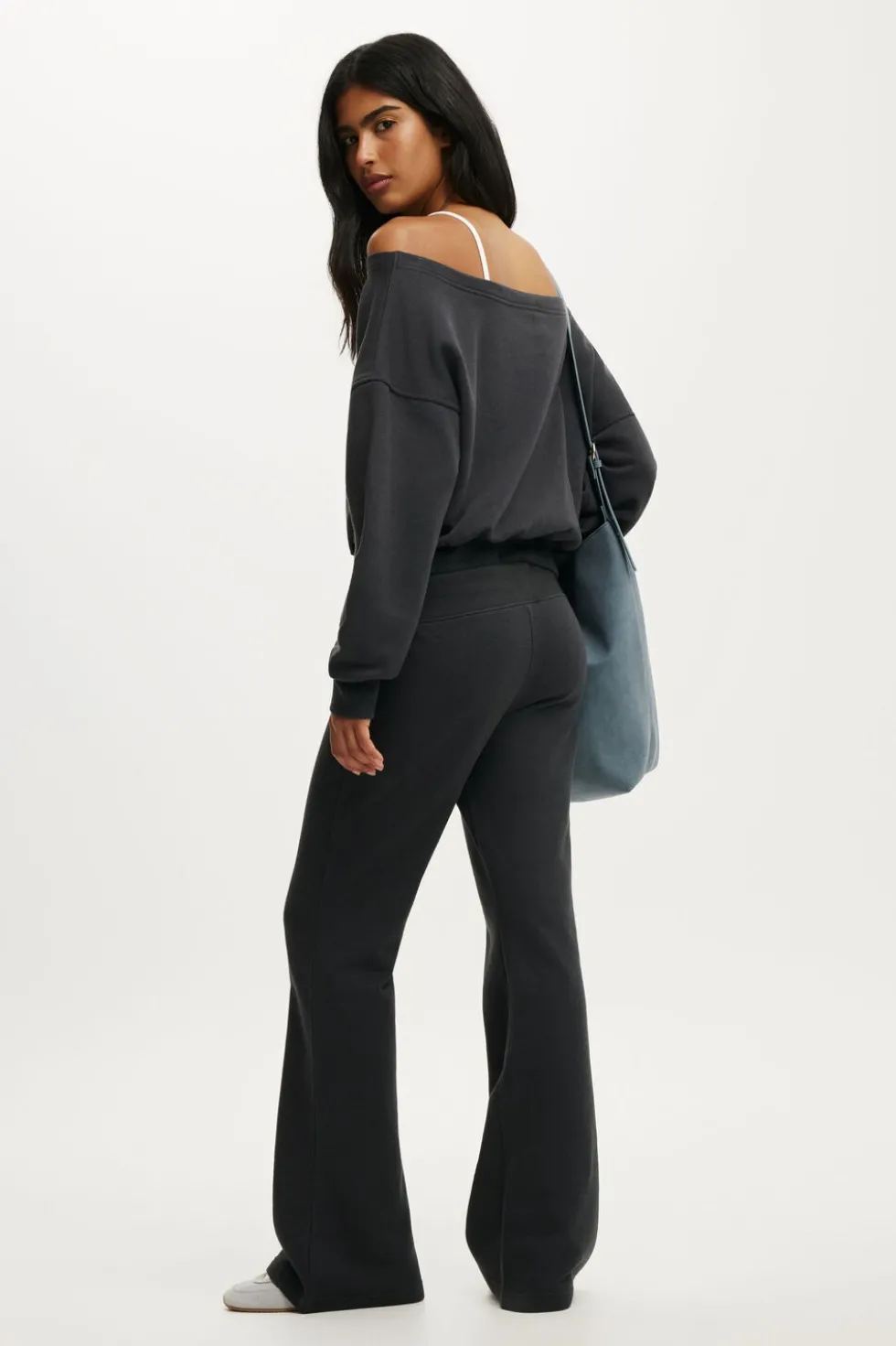 Relaxed Off Shoulder Sweatshirt