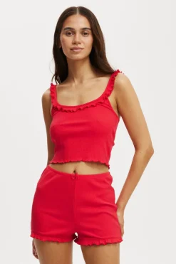 Rib Ruffle Cami