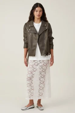 Roman Faux Leather Biker Jacket