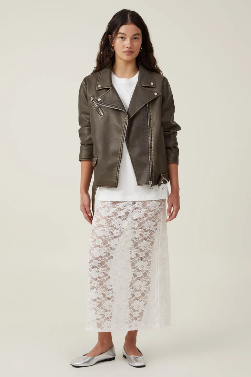 Roman Faux Leather Biker Jacket