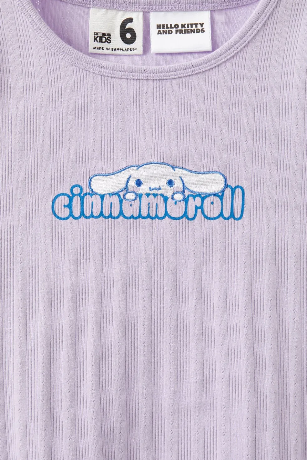 Sanrio Cinnamoroll Pointelle Crew Tee