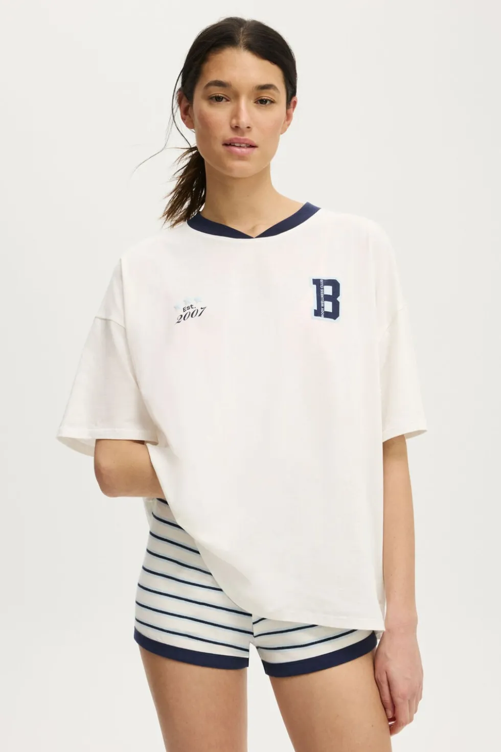 Sanrio Hello Kitty Oversized V Neck Sleep Tee